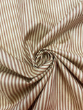 2 7/8 YD Linen Yarn-Dyed Stripes - Warm Brown and Beige