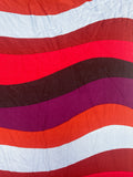 2 5/8 YD Nylon/Lycra Knit Vintage - Multicolored Wavy Stripes