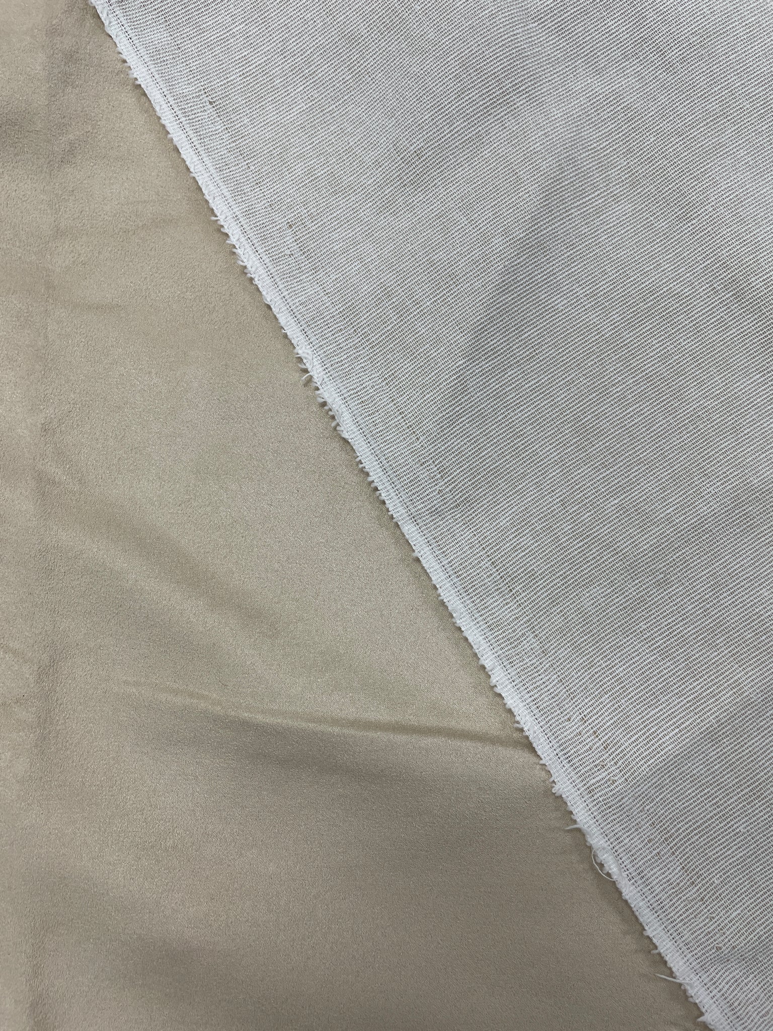 1 3/8 YD Polyester Microsuede - Cream