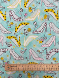 3 1/2 YD Quilting Cotton - High Heel Shoes on Aqua