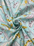 3 1/2 YD Quilting Cotton - High Heel Shoes on Aqua