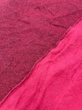 4 2/3 YD Polyester Sweatshirt Knit - Heathered Hot Pink and Black