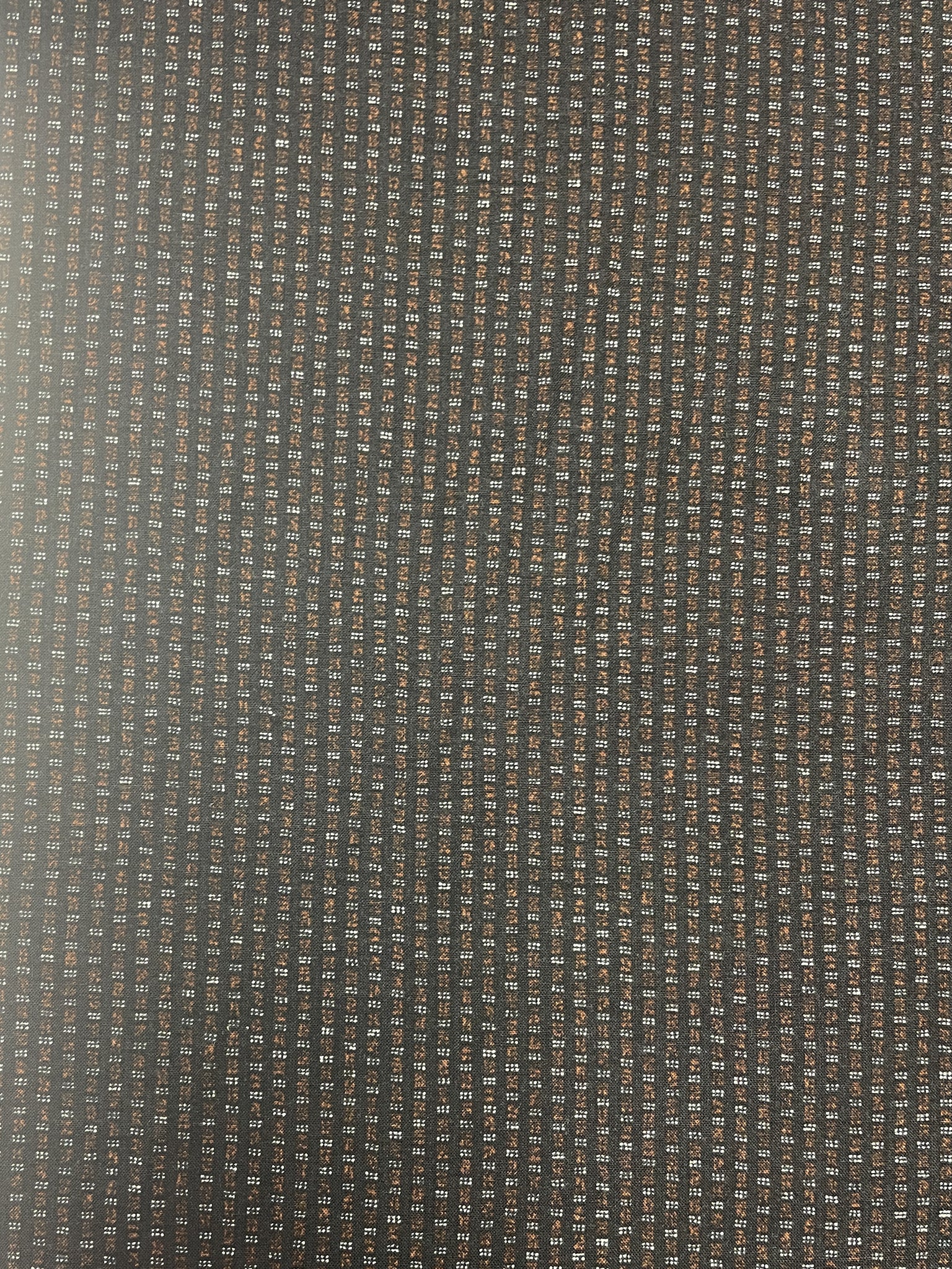 Rayon Vintage - Black with Tiny White and Brown Squares