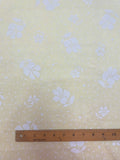 2 YD Poly/Cotton Batiste - Yellow with White Flowers