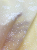 2 YD Poly/Cotton Batiste - Yellow with White Flowers