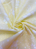 2 YD Poly/Cotton Batiste - Yellow with White Flowers