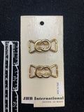 1983 Buckles Metal Set of 2 Vintage - Gold Tone