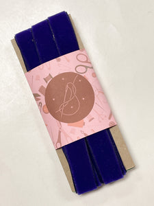 2 1/8 YD Polyester Velvet Ribbon - Royal Purple