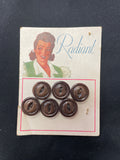 Buttons Set of 6 or 7 Vintage - Brown