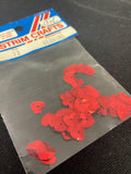 Sequin Hearts Set of 72 - Metallic Red