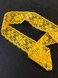 2 YD Polyester Lace Trim Vintage - Dark Yellow