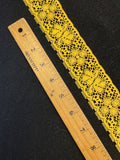 2 YD Polyester Lace Trim Vintage - Dark Yellow