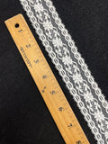 2 3/8 YD Nylon Floral Lace Trim Vintage - White