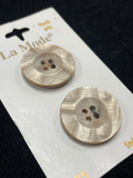 Buttons Plastic Set of 2 - Pearlescent Beige