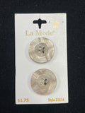 Buttons Plastic Set of 2 - Pearlescent Beige