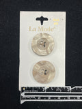 Buttons Plastic Set of 2 - Pearlescent Beige