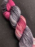 Superwash Merino Wool Yarn - "Plum Tuckered" (Fuschia, Pinks, and Grays)