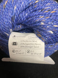 Merino Wool/Alpaca/Donegal Tweed Yarn - "Cobalt" (Blue Tweed)