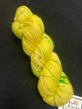Superwash Merino Wool Yarn - "Sunflowers" (Yellow with Green Flecks)