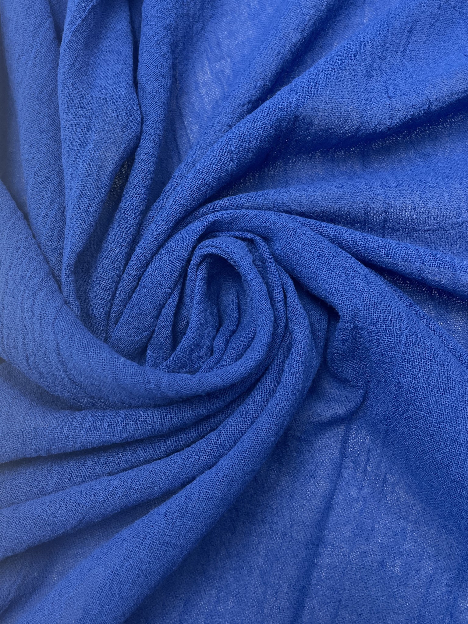 2 7/8 YD Cotton Gauze Vintage - Royal Blue