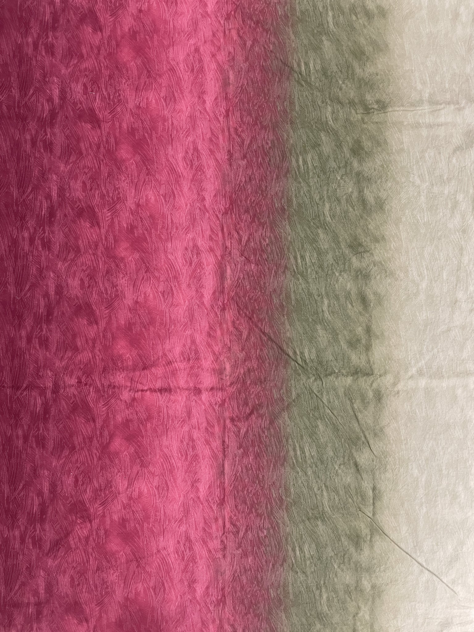 2 1/8 YD Quilting Cotton Printed Ombre - Maroon to Green