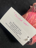 Bluefaced Leicester Wool/Nylon Yarn - "Tainted Love" (Salmon, Pinks, and Black)