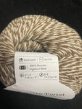 Peruvian Highland Wool Yarn - "Briar" (Brown and Off White)