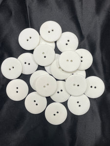 Buttons Plastic Set of 10 - White