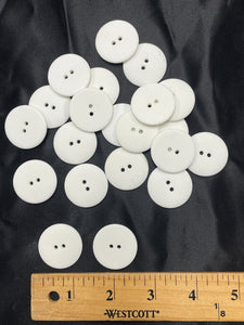 Buttons Plastic Set of 10 - White