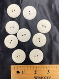 Buttons Plastic Set of 9 - Off White