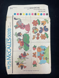 1976 McCall's 5028 Iron-On Transfers - "Patchwork" Animals, Fruit, and More