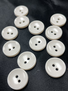 SALE Buttons Plastic Set of 10 or 12 - White