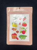 1970's Vogart 756 Embroidery Transfers - Fruit and Vegetable FACTORY FOLDED