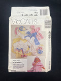 1990 McCall's 4769 Sewing Pattern - Infants' Bathe Robe, bunting, Kite Wrap, Bibs, Diaper Cover, and Bootees