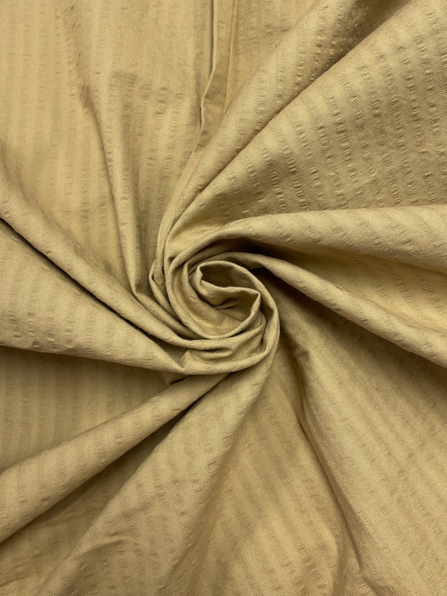 1 YD Cotton Seersucker Stripes - Beige