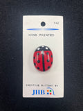 Buttons Wood Hand Painted - Ladybug