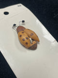 Buttons Wood Vintage - Ladybug in Wood Tones