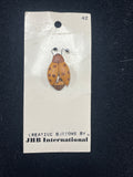 Buttons Wood Vintage - Ladybug in Wood Tones