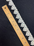 Rayon Beaded Trim - Off White with Iridescent Sequins and Beads
