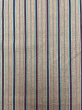 Cotton Printed Stripe Vintage - Beige, Dark Red, Aqua, Off White, and Black