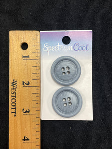 Buttons Plastic Set of 2 - Cool Gray
