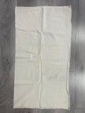 1 YD Cotton Vintage Seed Sack - Off White with Faded Lettering