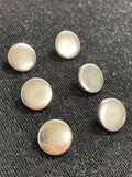 Buttons Plastic Set of 6 Vintage - Silver-Tone