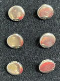 Buttons Plastic Set of 6 Vintage - Silver-Tone