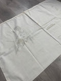 1 1/8 YD Cotton Vintage Feed Sack - Off White with Faded Graphics