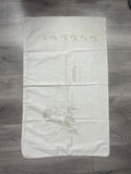 1 1/8 YD Cotton Vintage Feed Sack - Off White with Faded Graphics