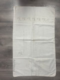 1 1/8 YD Cotton Vintage Feed Sack - Off White with Faded Graphics