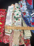 Quilting Cotton Strip Bundle  - Various Christmas Prints 2 1/2" Strips