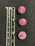 Buttons Plastic Set of 6 Vintage - Purple
