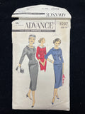 1950's Advance 8207 Sewing Pattern - Adult 2-piece Suit Dress